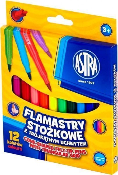 Фломастери конічні 12 шт. Astra
