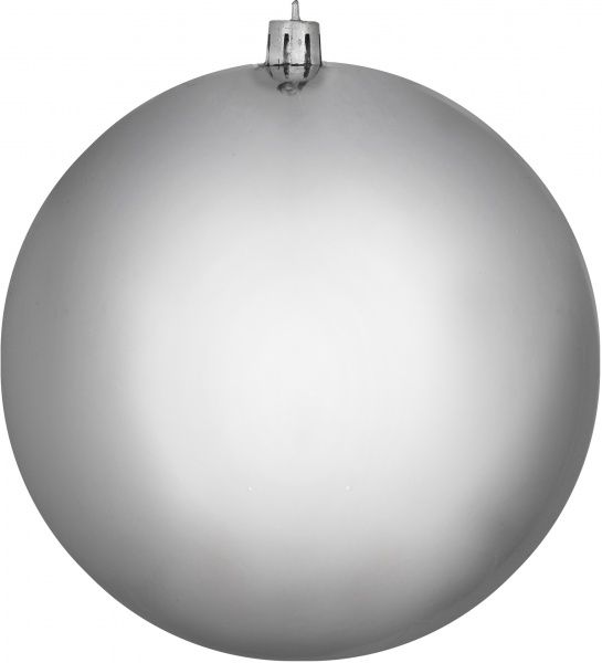 Куля пластикова глянець 12 см 890896 срібний