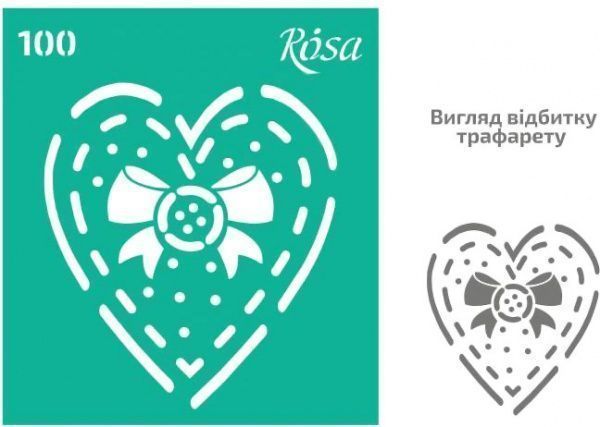 Трафарет багаторазовий самоклейкий №100 серія Love Rosa Talent 