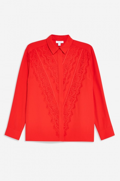 Сорочка TopShop BLOUSES 13B02Q-RED р. 8 червоний