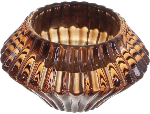 Подсвечник Royal 7,5х7,5х4,3 см амбер