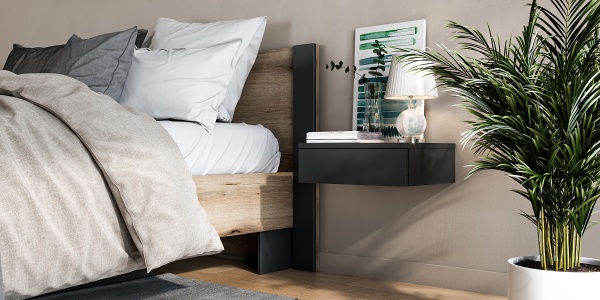 Стол-ящик Грейд Торино графит 402x128x320 мм