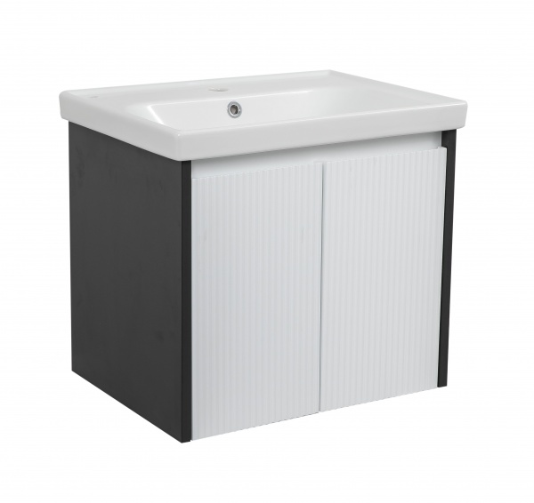 Тумба підвісна Aqua Rodos Барселона біла 60 см з умивальником Frame