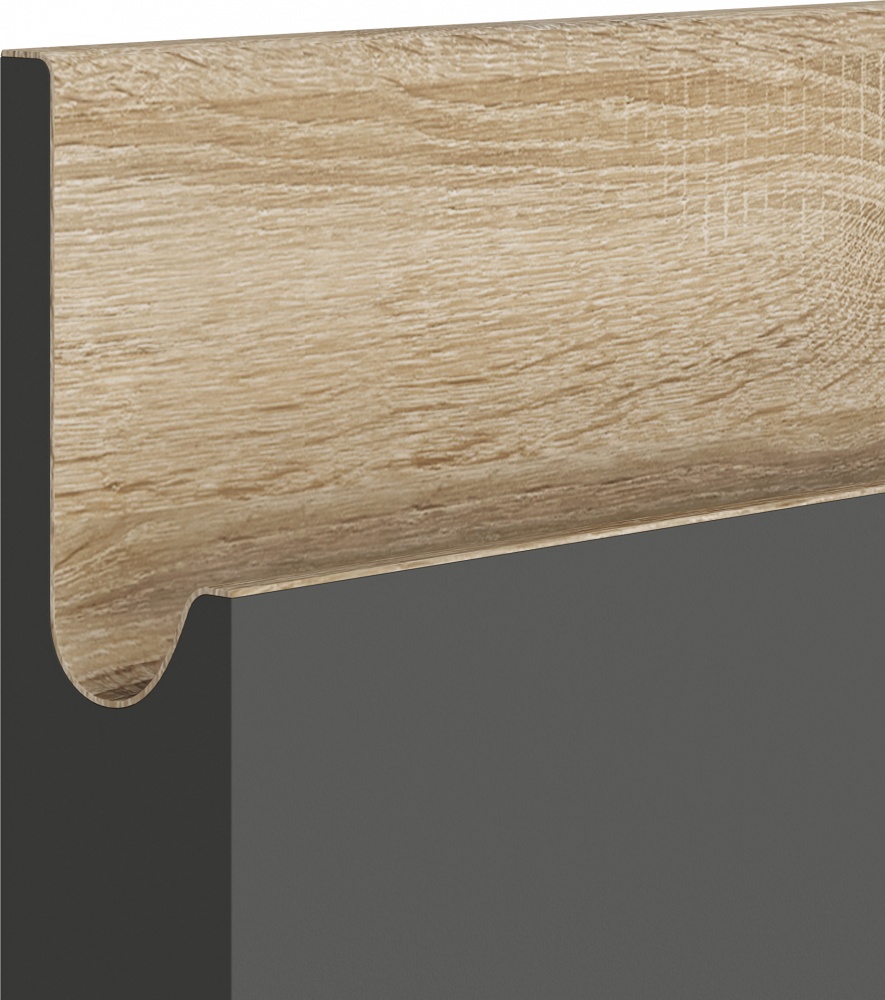 Шкаф-пенал под духовку ШДР 60/214 МС Джетта дуб сонома/графит Грейд