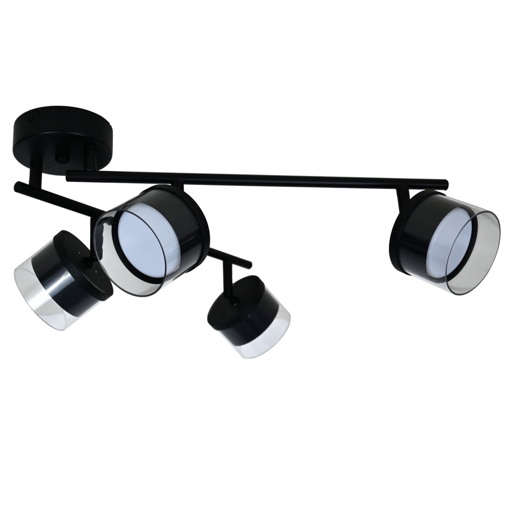 Люстра потолочная Victoria Lighting 4x12 Вт GX53 черный Often/PL4 black