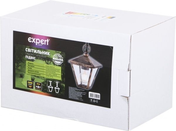 Светильник подвесной Niagara ELNX-34075-P E27 60 Вт IP44 античная латунь 