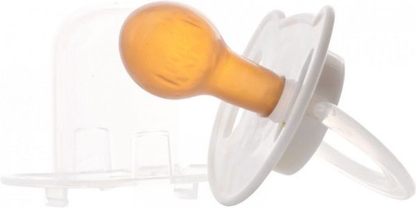 Пустушка Baby Team вишнеподібної форми з кільцем та ковпачком 3225