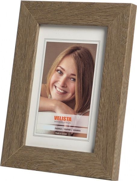 Рамка для фотографии со стеклом Веліста 27N-Q14133-12v 21х30 см серый 