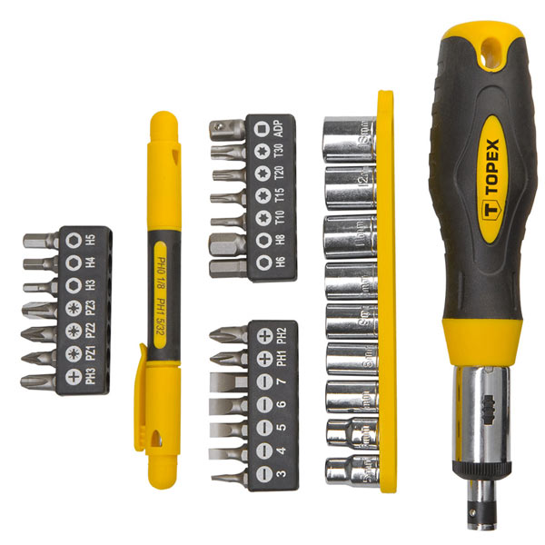 Викрутка зі змінними насадками Topex  39D522