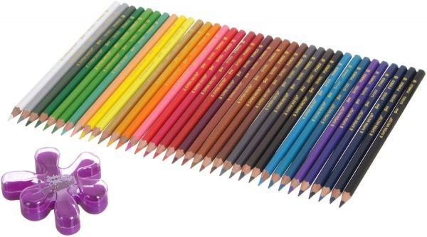 Олівці кольорові Superb Writer Gold 36 кольорів 4100G-36CB та чинка 