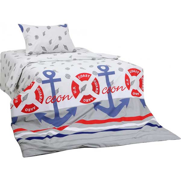 Комплект постельного белья Морской 1,5 разноцветный UP! (Underprice) 