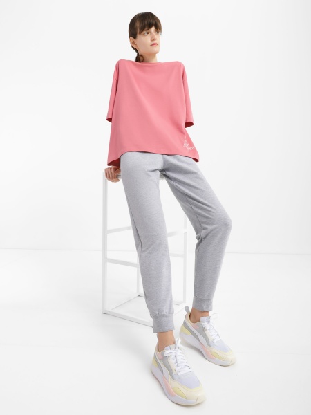 Брюки женские Роза р. S серый меланж 2001241 