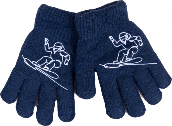 Варежки YO! сноубординг р.16 синий 