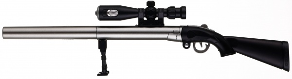 Ручка гелева Гвинтівка чорна чорнило синє 