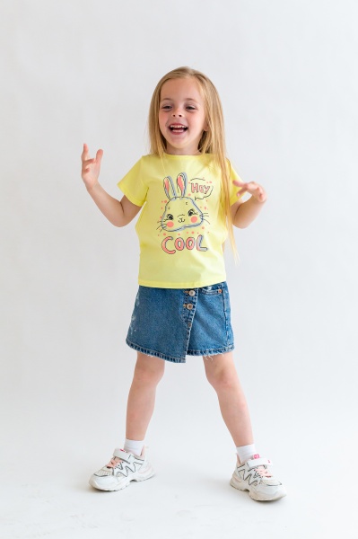 Футболка для дівчаток KOSTA р.98–104 жовтий 0540-3 