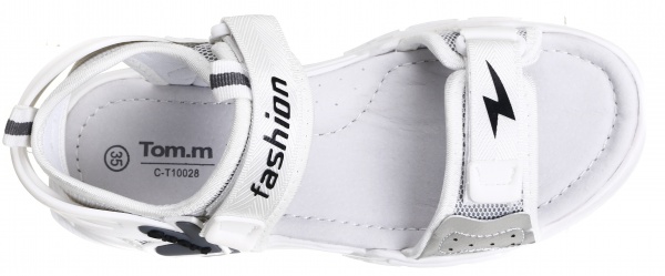Босоножки для девочек ТОМ.М р.34 белый 10029A 