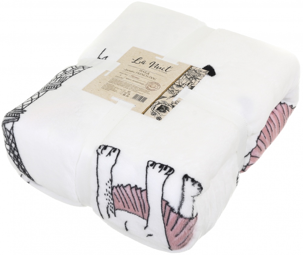 Плед French Dog 200x220 см разноцветный La Nuit