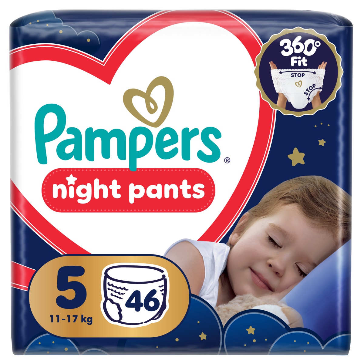 Подгузники-трусики Pampers Night Pants 5 11-17 кг 46 шт. — фото 1