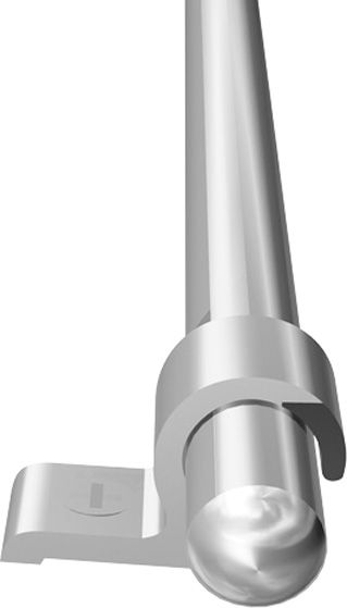 Держатель ковра лестничный стержень серебряный 100 см