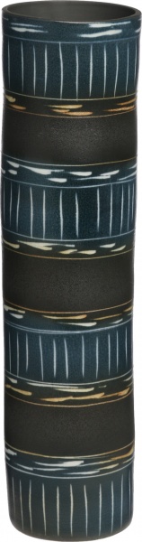 Ваза керамическая голубой крафт цилиндр 34 см 07590413P04096 Bernardo