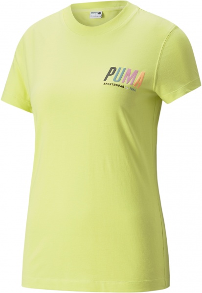 Футболка Puma SWxP Graphic Tee 53355929 р.XS салатовий