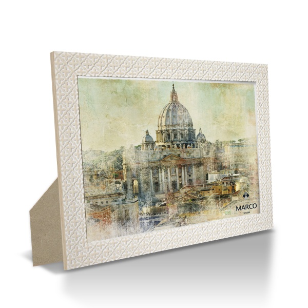 Рамка MARCO decor 2712 1 фото 15х20 см білий із бежевим 