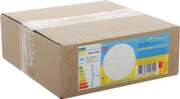 Светильник потолочный Укрсвітло Лампара 1xE27 белый 37901 