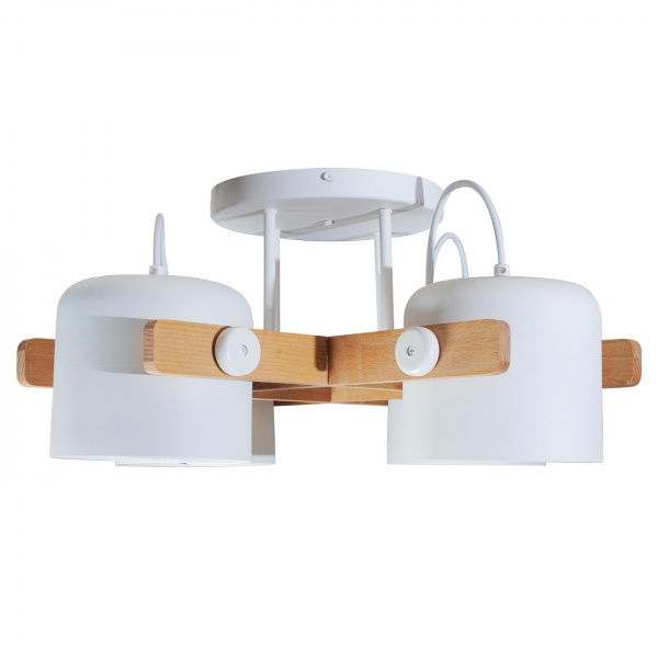 Світильник стельовий Светкомплект LOFT CRL 4x40 Вт E27 білий/дерево 