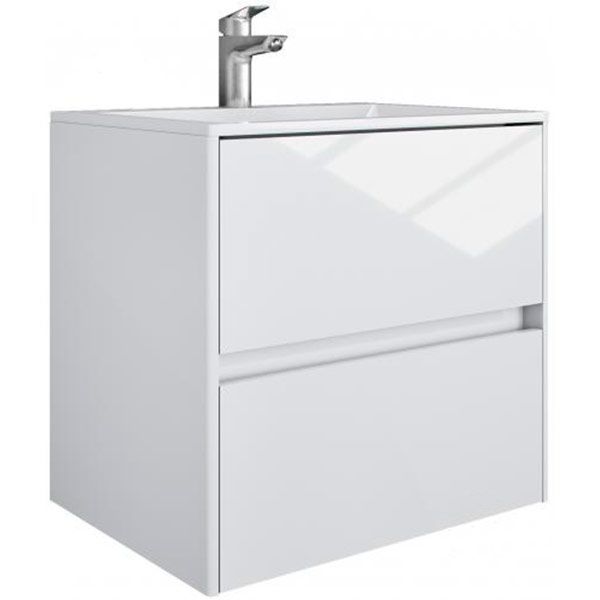 Тумба підвісна Water House Preference N2 70 МДФ білий глянець під умивальник Амальфі 70