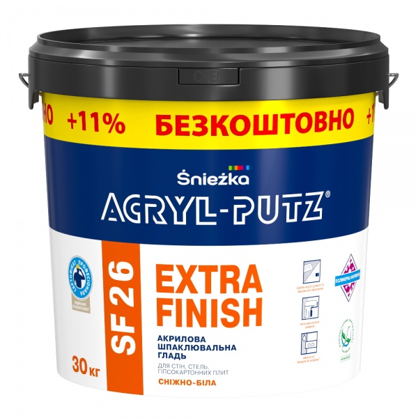 Шпаклевка Sniezka финишная акриловая ACRYL-PUTZ SF26 (Extra-Finish) АКЦИЯ 30кг