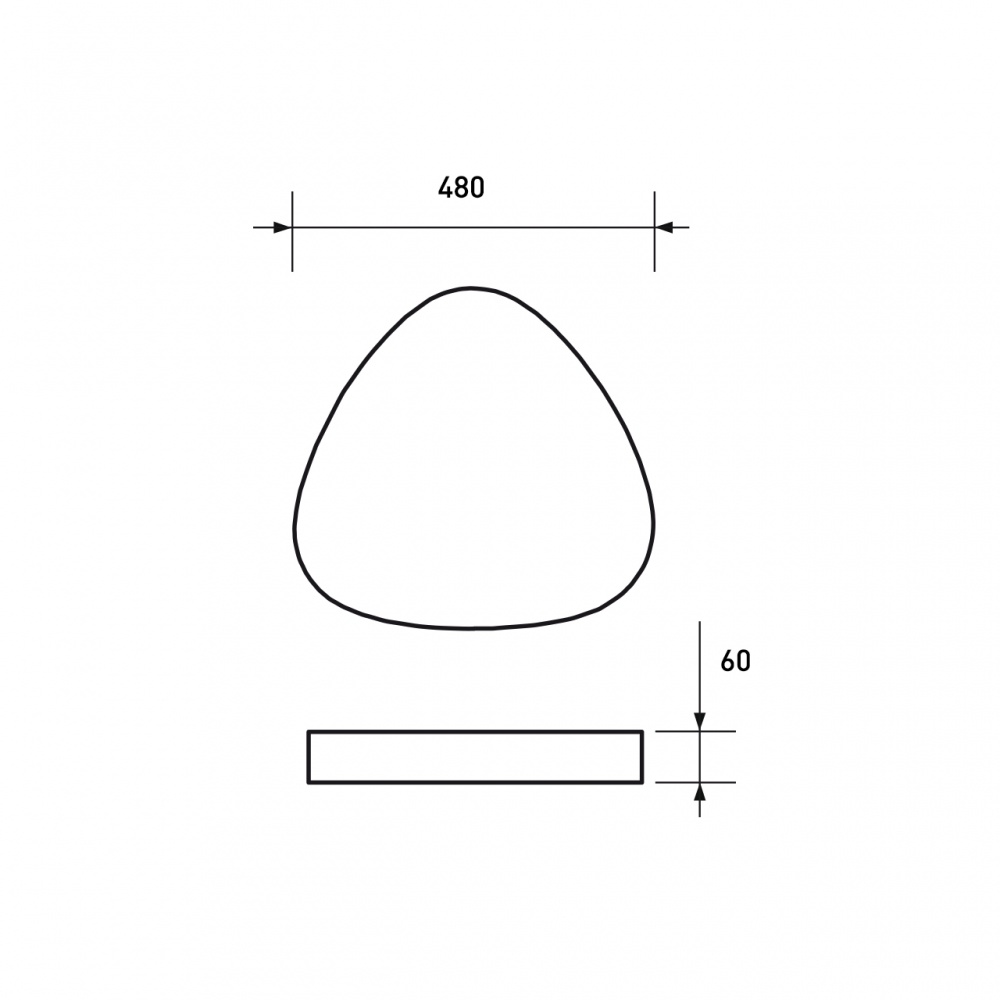 Світильник стельовий Eurolamp Smart Light 60 Вт білий LED-SL-60W-T40