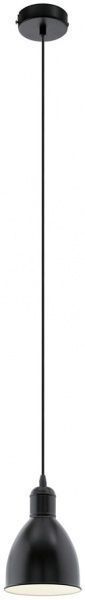 Підвіс Eglo PRIDDY 1x60 Вт E27 чорний 49464 