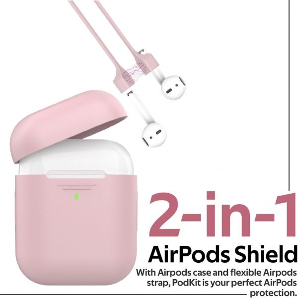 Чехол для наушников Promate PodKit для Apple AirPods pink (podkit.pink) 
