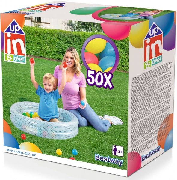 Басейн надувний Bestway з м'ячами Play pool 91x20 см колір в асортименті