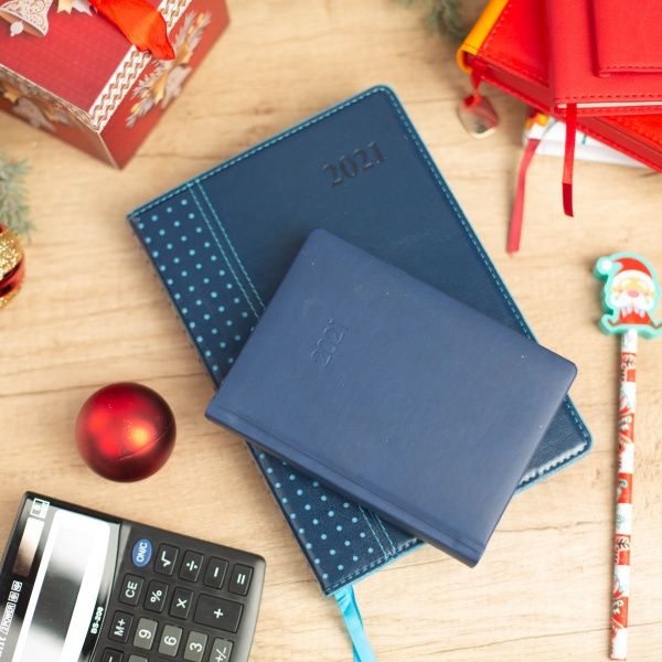 Щоденник датований Vivella темно-синій А6 Optima E21895