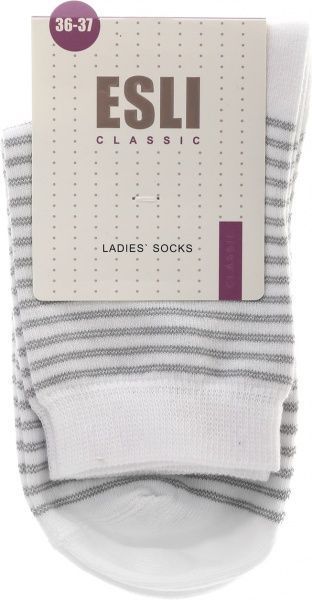 Шкарпетки Conte CLASSIC р. 23 білий із сірим 