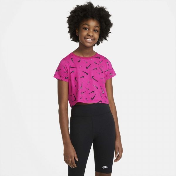 Футболка Nike NSW TEE CROP SWOOSHES DC7348-615 XL рожевий