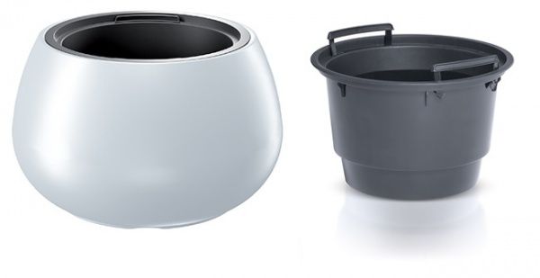 Горшок для цветов Prosperplast Heos 436х270 мм круглый белый 