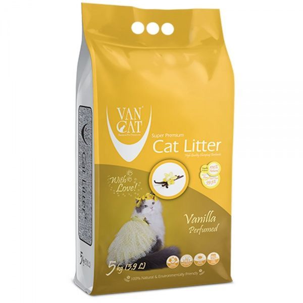 Наполнитель бентонитовый VanCat 5 кг аромат Ваниль