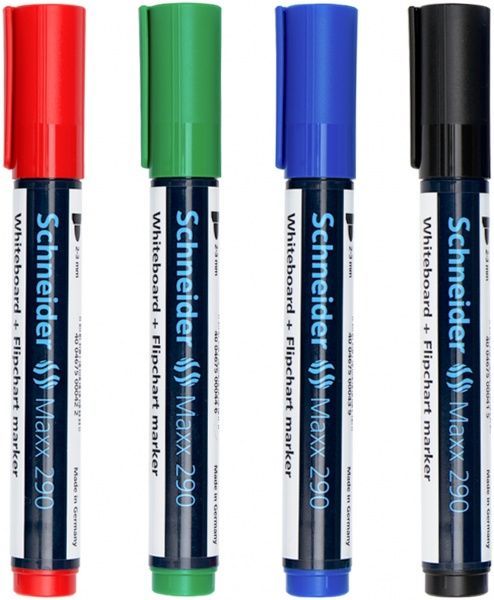 Набір маркерів Schneider Maxx 290 1-3 мм 4 шт. різнокольоровий 