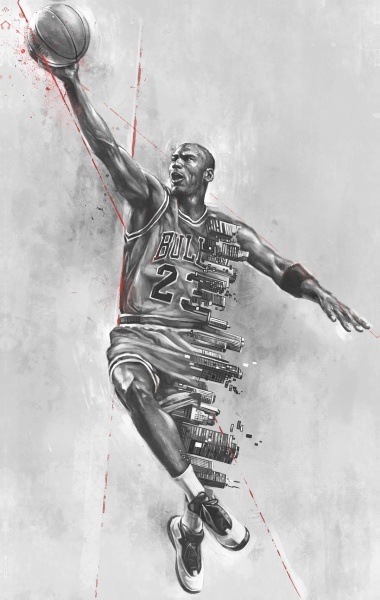 Репродукция Майкл Джордан. Баскетбол 50x80 см Арт Фемелі 