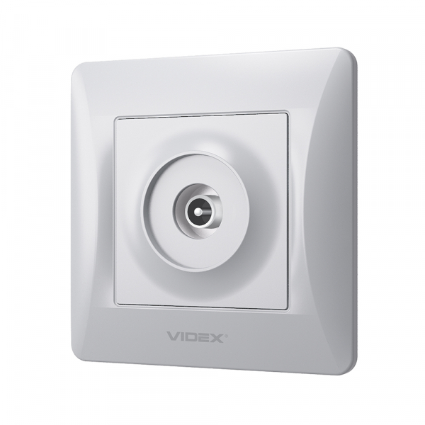 Розетка TV Videx Binera IP20 серебряный шелк VF-BNSK1TVME-SS