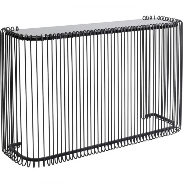 Стол декоративный KARE Design Wire Glass Black 88,5х142x42,5 см (86528) 