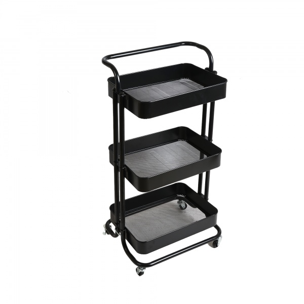 Візок Домовий 3 рівні 450x365x860мм чорний/чорний(18184) 
