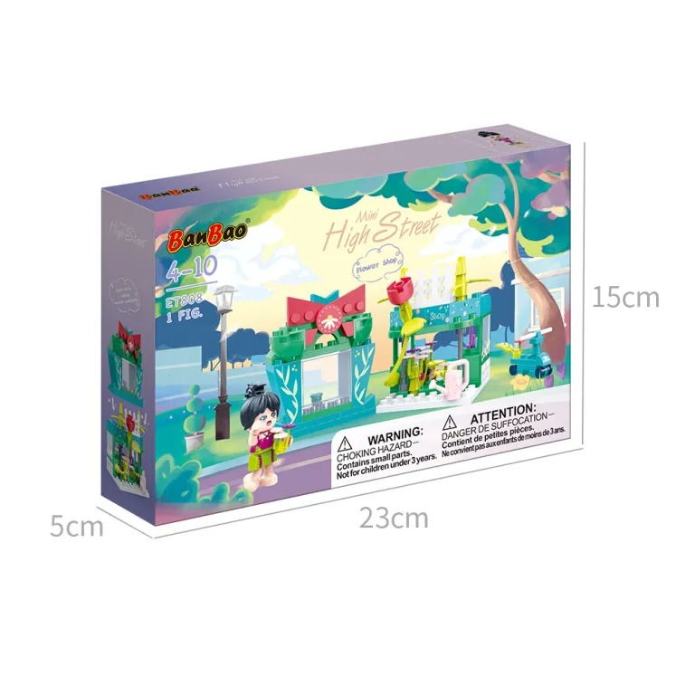 Конструктор BanBao Цветочный магазин Mini High-Street Series ET808