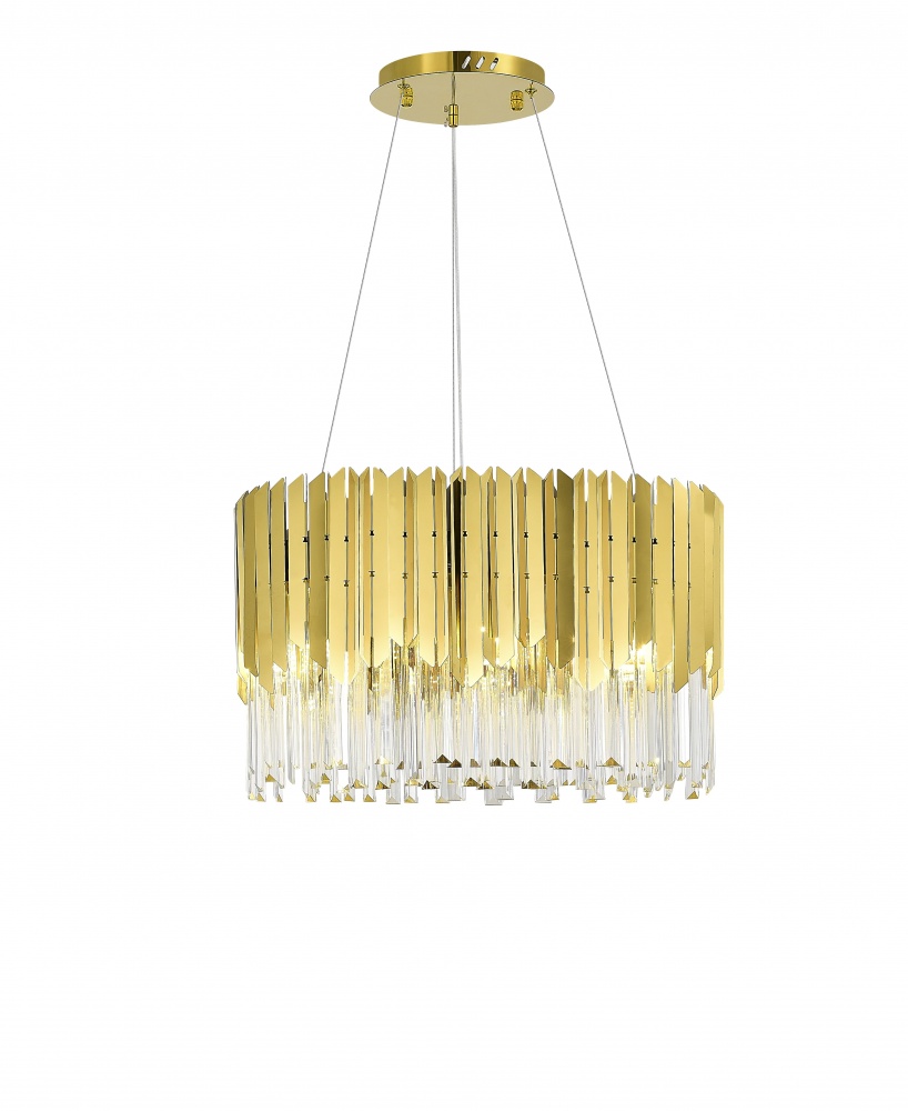 Люстра потолочная Sensio Ravada 8xE14 золото/хрусталь PA-89036