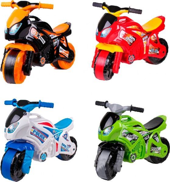 Веломобіль ТехноК Каталка-мотоцикл Технок черно-салатовий 4823037605774