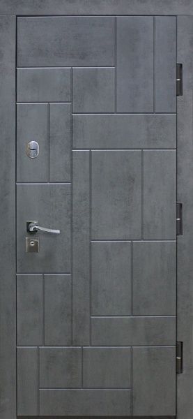 Двері вхідні TM Riccardi Urban 2-B бетон темний / дуб latte line 2050х860мм ліві