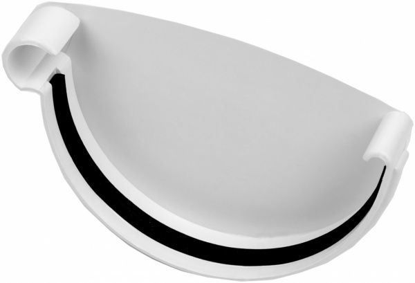 Заглушка ринви ліва RoofOK 120 мм білий 