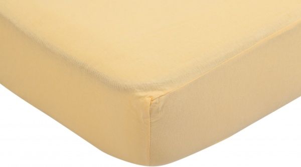 Простынь на резинке 180x200 см желтый Luna 
